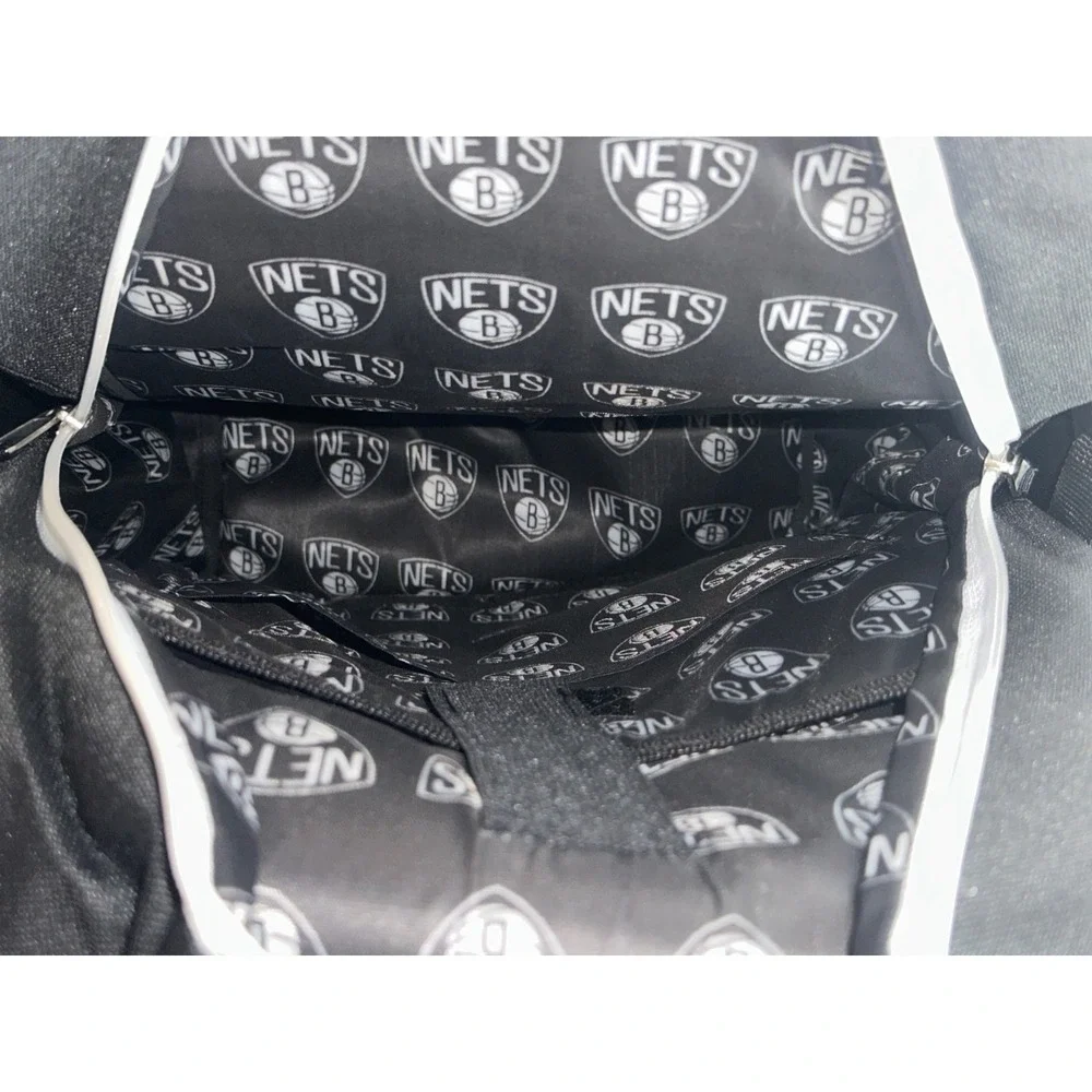 Brooklyn Nets NBA Backpack Men Black Laptop Zip Adjustable Travel Sporty Outdoor